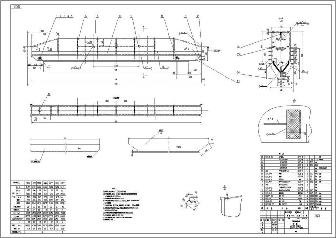某起重机结构设计图，共16张图纸_图1