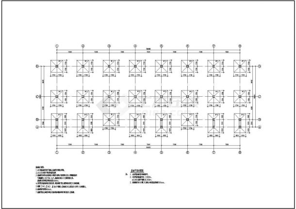 【江苏】四层框架结构生产辅助楼结构设计施工图-图一