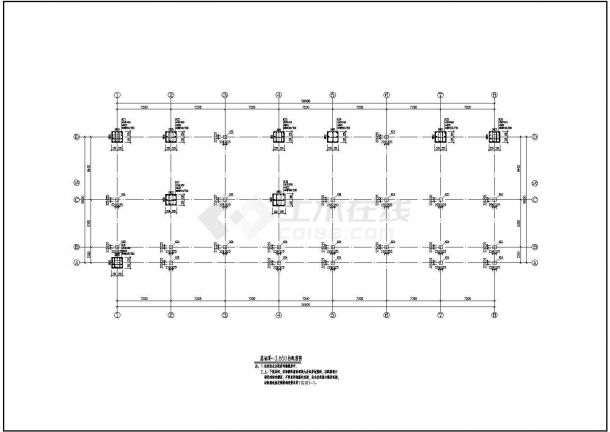 【江苏】四层框架结构生产辅助楼结构设计施工图-图二