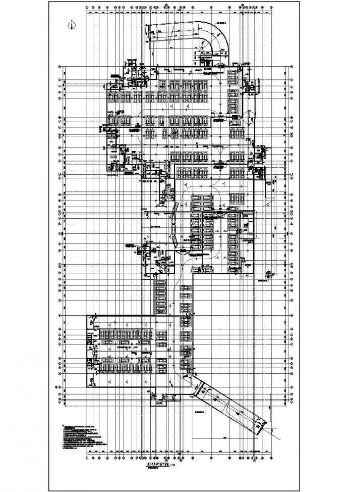 某地小学地下汽车库建筑设计图（总建筑面积45142平方米）_图1