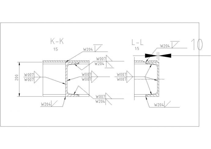 壳水分配器维修平台结构图，共4张图_图1