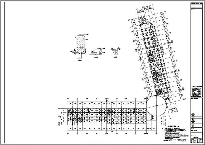 [山东]地上三层混凝土框架结构商业街结构施工图_图1