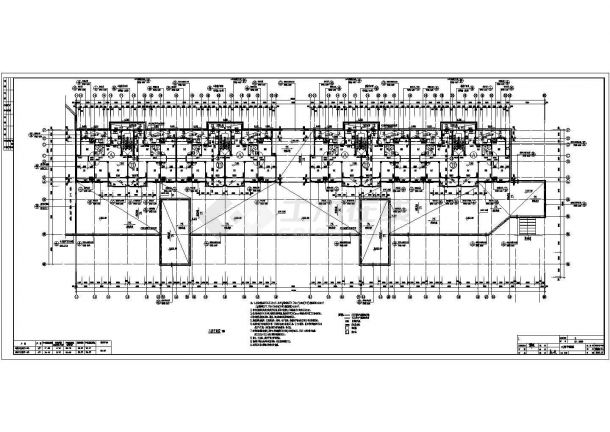 7600平六层底部两层商业网点住宅结构施工图（含建筑图）-图一
