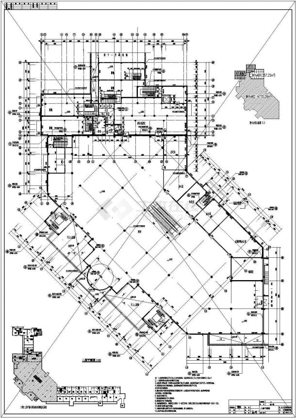 [湖北]六层框架结构底部商业网点上部住宅结构施工图（含建筑图）-图二