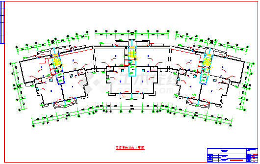 广东某十一层住宅给排水平面图-图二