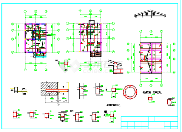 [江苏]两层砖混结构农村自建房结构图（含建筑图）-图二
