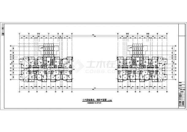 南方某花园16层给排水施工图-图一