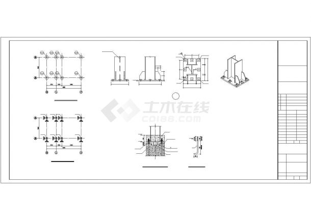 某棋牌室钢结构图纸（含结构设计说明，共7张）-图二