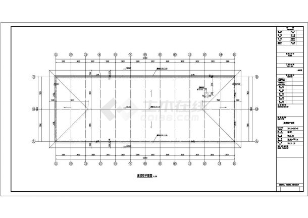六层框架结构办案点陪护楼结构设计施工图（含建筑图）-图一