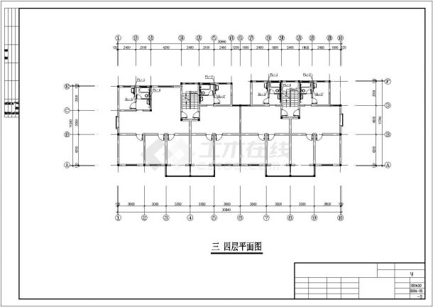 安徽省淮南市某五层住宅楼给排水设计图-图一