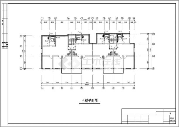 安徽省淮南市某五层住宅楼给排水设计图-图二