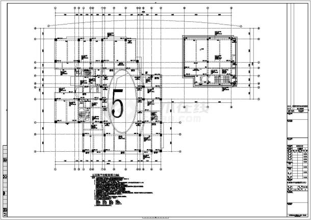 【上海】地上九层框架结构接待大厦结构设计施工图-图一