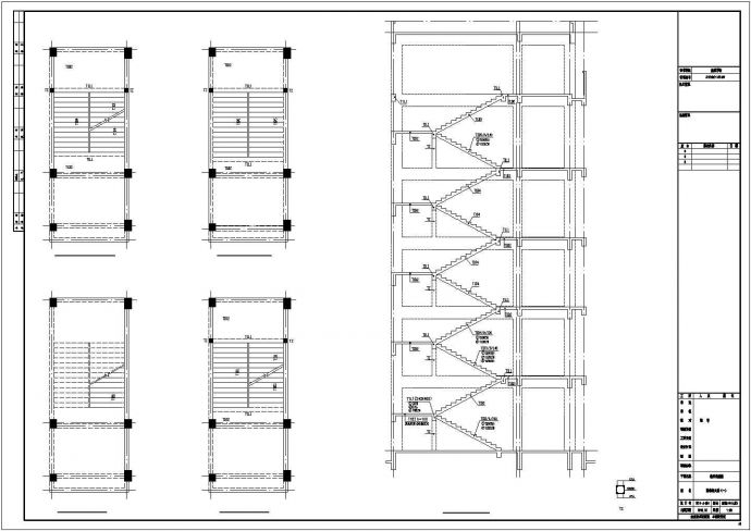 五层框架结构中学实验楼结构设计施工图_图1