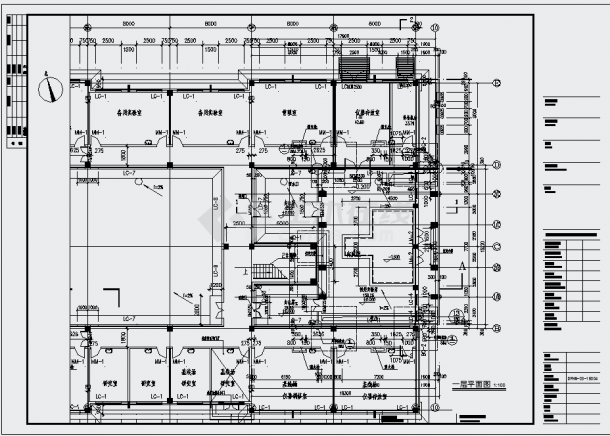 两层改造钢结构实验室结构施工图（含建筑图）-图一