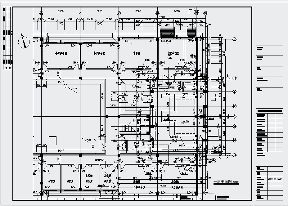 两层改造钢结构实验室结构施工图（含建筑图）