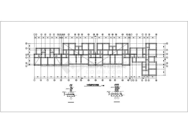 双流县某6层砖混住宅结构设计图（12号楼）-图二