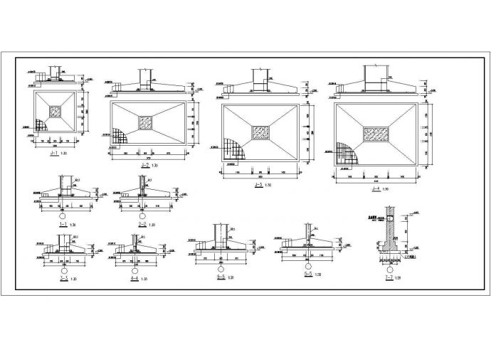 两层框架结构展览馆结构设计施工图(预应力梁)_图1