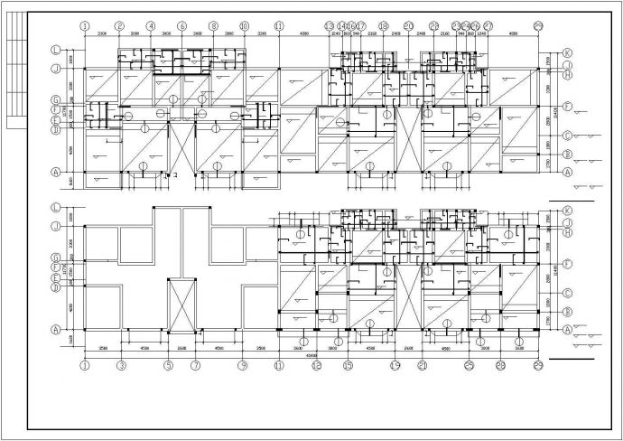 多层砖混住宅楼框架规划CAD套图_图1