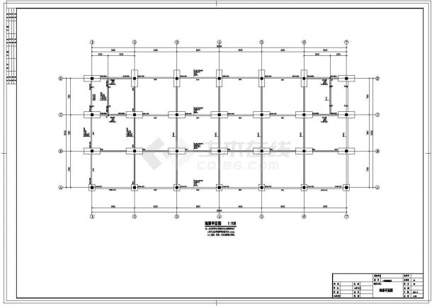 【江苏】两栋三层框架结构辅助用房结构设计施工图-图一