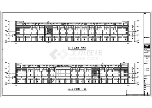 山东香港五金家居城B13-1块改造工程建筑施工图（5295㎡、三层）-图一