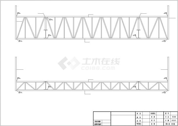 物流园门式钢结构大门结构施工图纸-图二