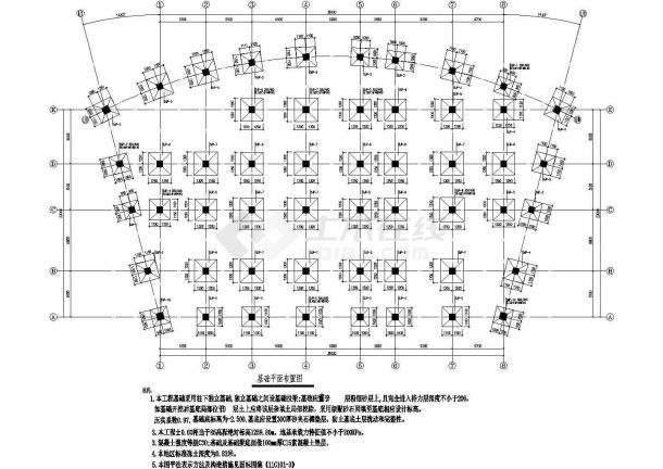【宁夏】两层框架结构观光旅游园办公辅助用房结构施工图-图一