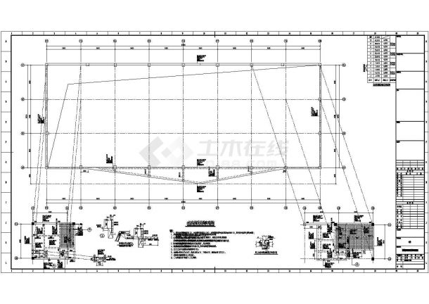 【浙江】十层框架剪力墙结构办公大楼结构设计施工图-图一