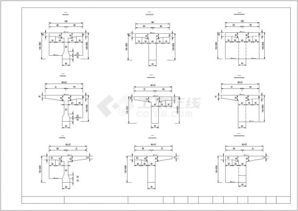 【福建】各种跨径T梁通用设计施工图纸-图一