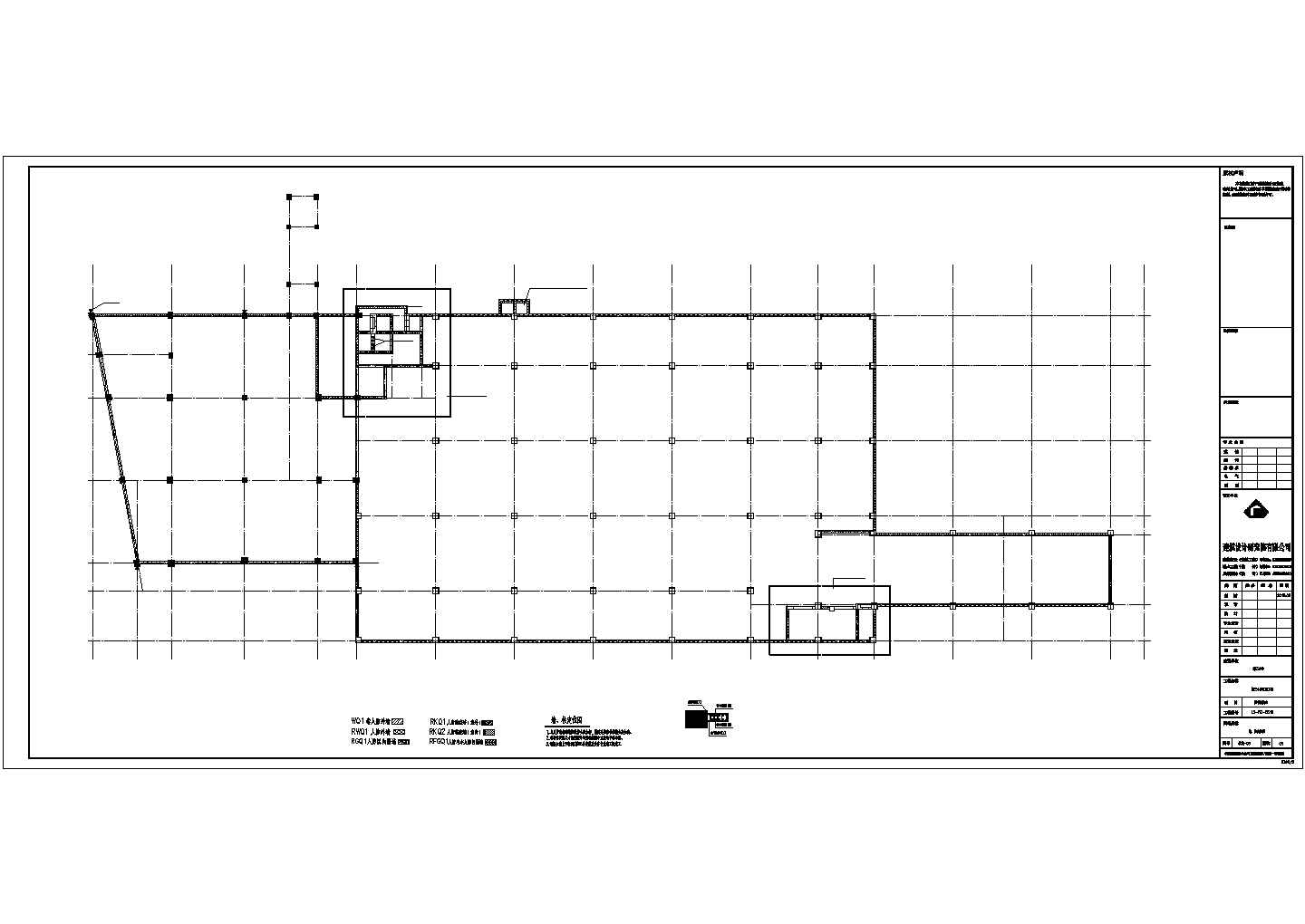 三层框架结构图书阅览室结构设计施工图（含建筑施工图）