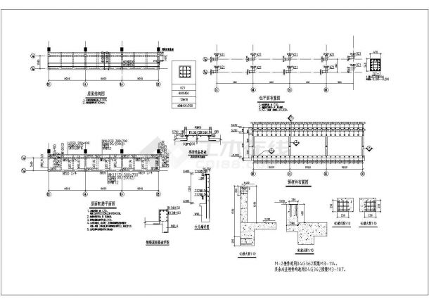 工厂框架结构设备机房结构设计施工图-图一