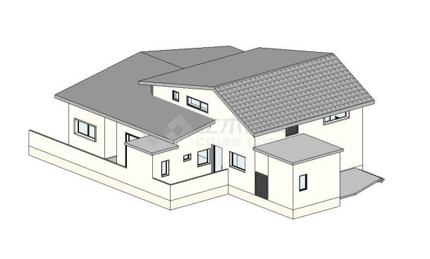 砖混结构坡屋顶小别墅（四室二厅二卫）-图一