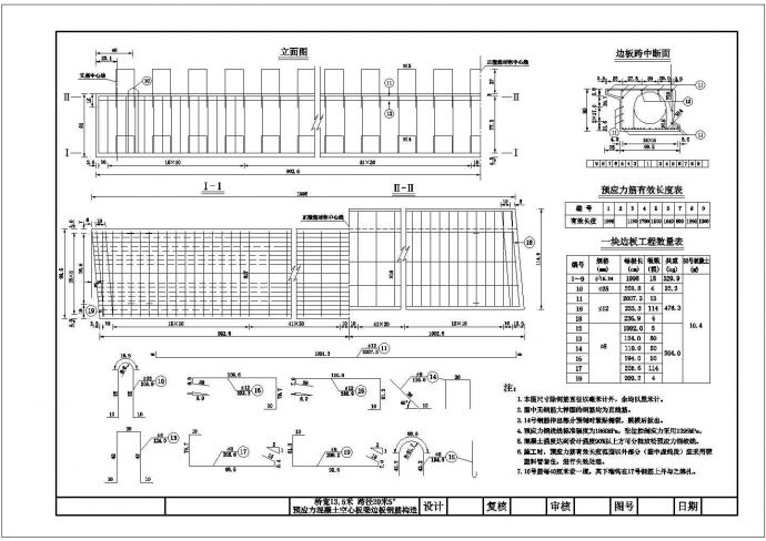 20m跨径预应力混凝土空心板梁设计通用图_图1