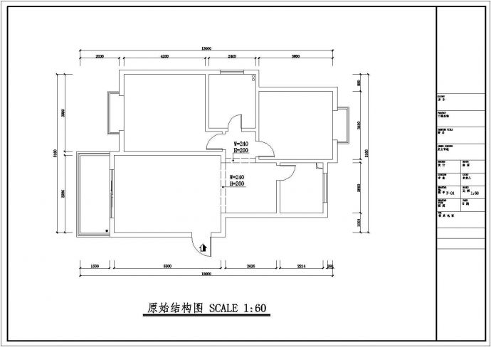 花园洋房简欧风格两居室样板间装修施工图（含效果图）_图1