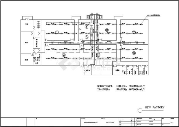 仓库建筑空调及通风系统设计施工图（风冷热泵冷热水机组）-图二