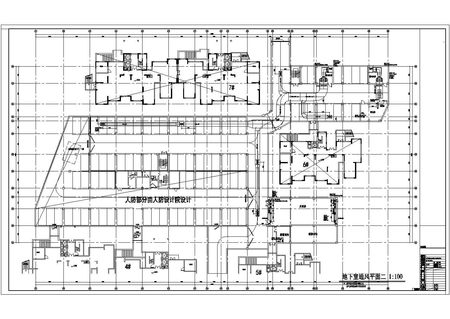 [安徽]4988㎡单层地下室通风防排烟设计施工图