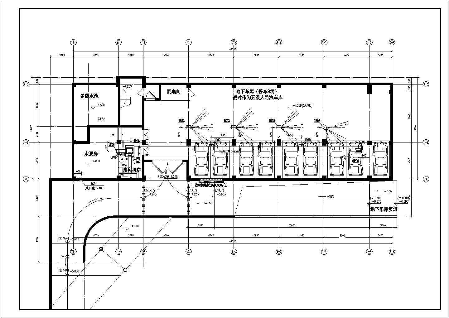 [山东]557.4㎡地下室通风排烟系统设计施工图
