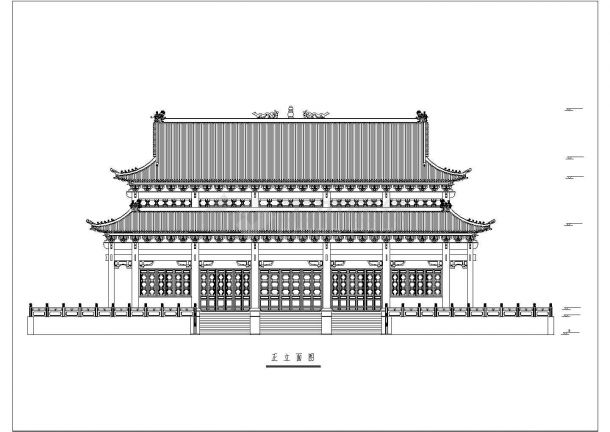 钢筋混凝土框架结构仿古建筑结构设计施工图-图二