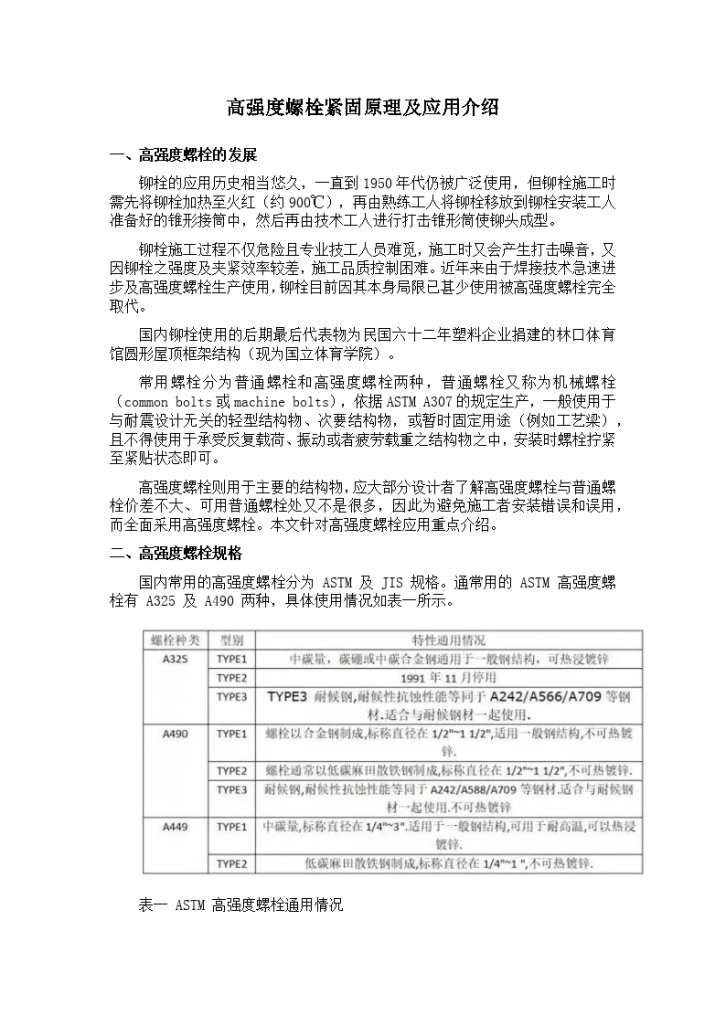 高强度螺栓紧固原理及应用介绍-图一