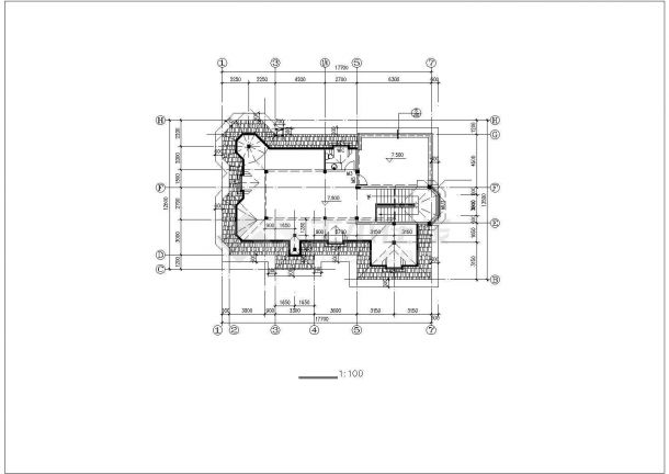 某二层砖混结构别墅建筑结构设计方案图-图一