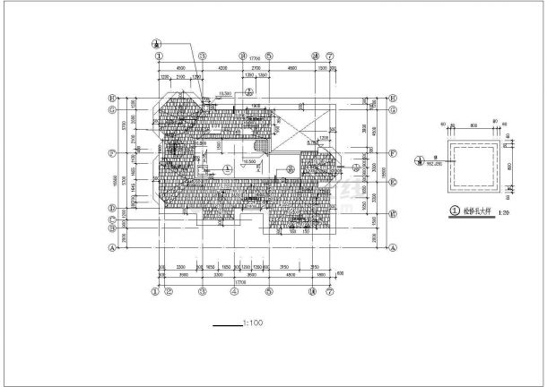 某二层砖混结构别墅建筑结构设计方案图-图二