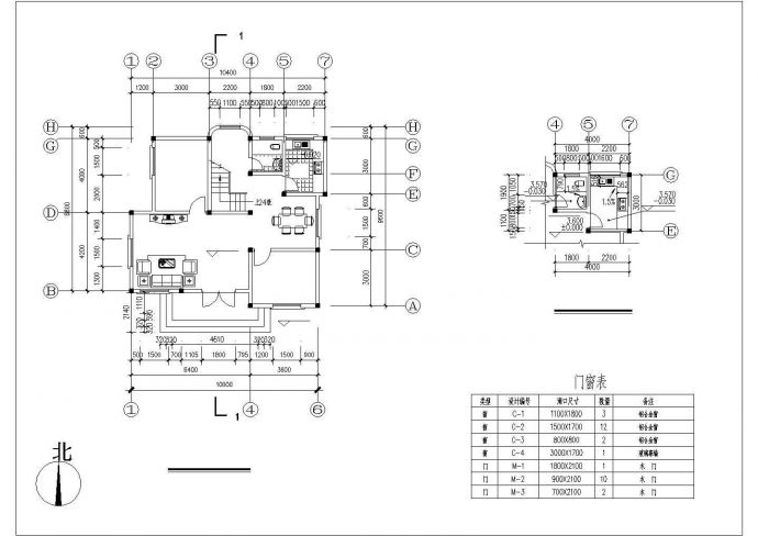 某新农村二层砖混结构别墅住宅建筑设计方案图_图1