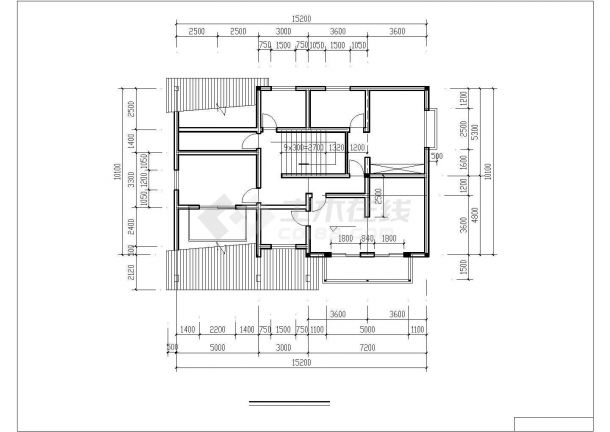 某二层砖混结构独栋别墅建筑设计施工图-图二