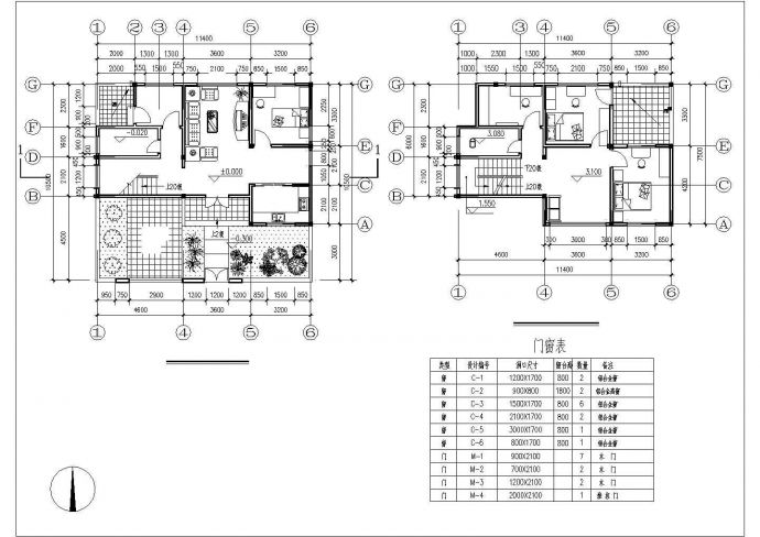 某二层带庭院的砖混结构住宅楼建筑设计施工图_图1
