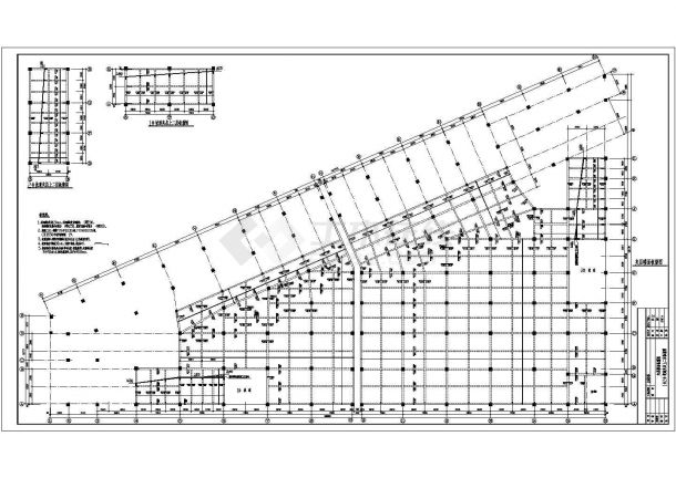 广西某公司立体车库结构施工图（现浇框架五层，桩基础）-图一