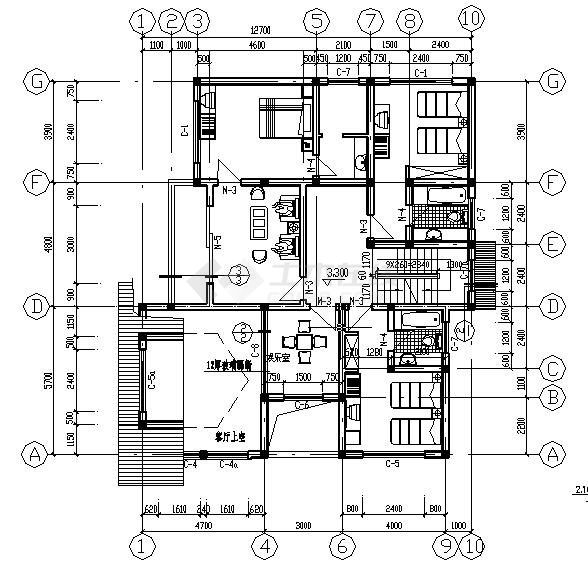 某3层砌体结构别墅全套结构建筑图（含建筑设计说明）-图一