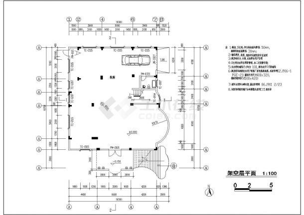 【琅岐】三层框架结构私人住宅别墅设计图-图一