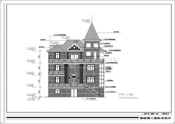 【琅岐】三层框架结构私人住宅别墅设计图-图二