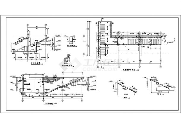 某框架结构铁路沿线候车厅结构设计施工图-图二