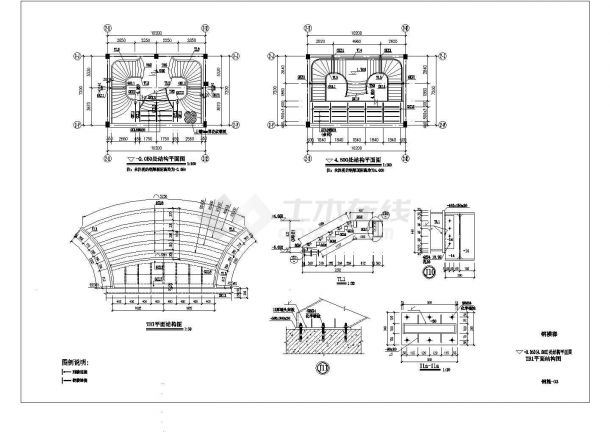钢结构楼梯结构施工图（9张）-图一