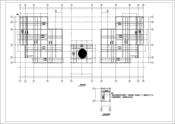 某框架结构办公楼结构设计施工图纸_图1